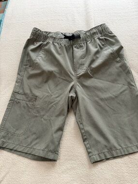 Tommy Hilfiger Olive Green Elastic-Waist Cargo Shorts